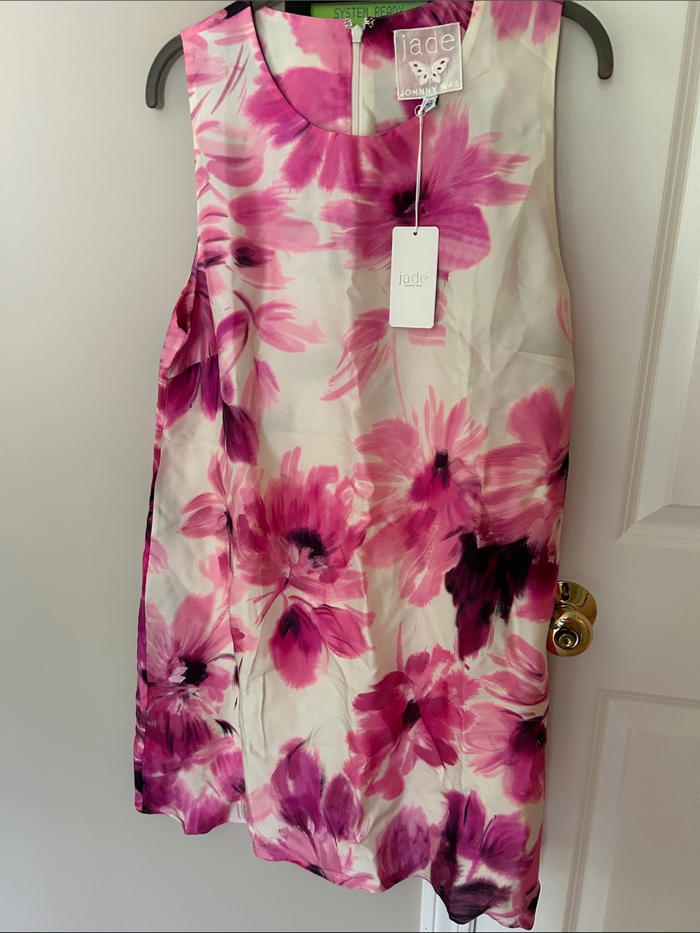 Johnny Was Kaden Mini Pink and White Floral Midi Dress